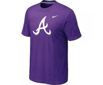 MLB Atlanta Braves Heathered Nike Purple Blended T-Shirt