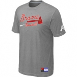 MLB Atlanta Braves L.Grey Nike Short Sleeve Practice T-Shirt