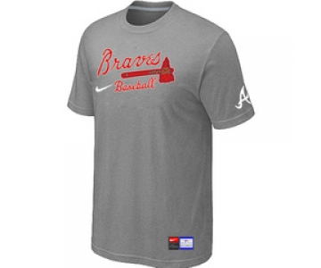 MLB Atlanta Braves L.Grey Nike Short Sleeve Practice T-Shirt