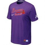 MLB Atlanta Braves Purple Nike Short Sleeve Practice T-Shirt