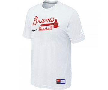 MLB Atlanta Braves White Nike Short Sleeve Practice T-Shirt