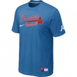 MLB Atlanta Braves light Blue Nike Short Sleeve Practice T-Shirt