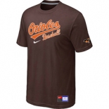 MLB Baltimore Orioles Nike Brown Short Sleeve Practice T-Shirt