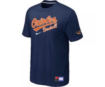 MLB Baltimore Orioles Nike D.Blue Short Sleeve Practice T-Shirt