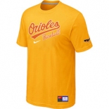 MLB Baltimore Orioles Nike Yellow Short Sleeve Practice T-Shirt