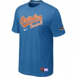 MLB Baltimore Orioles Nike light Blue Short Sleeve Practice T-Shirt