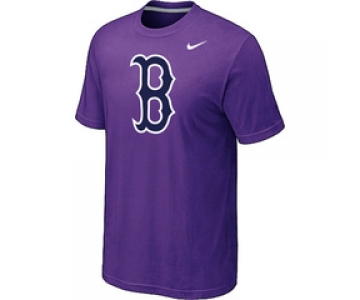 MLB Boston Red Sox Heathered Nike Purple Blended T-Shirt