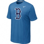 MLB Boston Red Sox Heathered Nike light Blue Blended T-Shirt