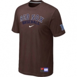 MLB Boston Red Sox Nike Brown Short Sleeve Practice T-Shirt