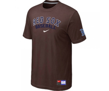 MLB Boston Red Sox Nike Brown Short Sleeve Practice T-Shirt