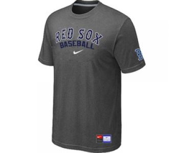 MLB Boston Red Sox Nike D.Grey Short Sleeve Practice T-Shirt