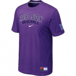 MLB Boston Red Sox Nike Purple Short Sleeve Practice T-Shirt