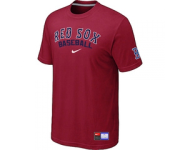 MLB Boston Red Sox Nike Red Short Sleeve Practice T-Shirt