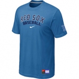 MLB Boston Red Sox Nike light Blue Short Sleeve Practice T-Shirt