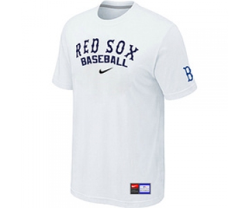 MLB Boston Red Sox Nike white Short Sleeve Practice T-Shirt