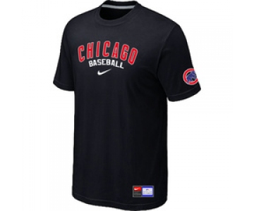 MLB Chicago Cubs Nike Black Short Sleeve Practice T-Shirt