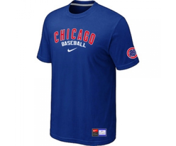 MLB Chicago Cubs Nike Blue Short Sleeve Practice T-Shirt