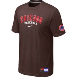 MLB Chicago Cubs Nike Brown Short Sleeve Practice T-Shirt