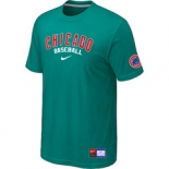 MLB Chicago Cubs Nike Green Short Sleeve Practice T-Shirt