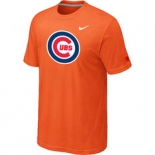 MLB Chicago Cubs Nike Orange Club Logo T-Shirt