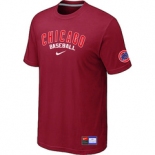 MLB Chicago Cubs Nike Red Short Sleeve Practice T-Shirt