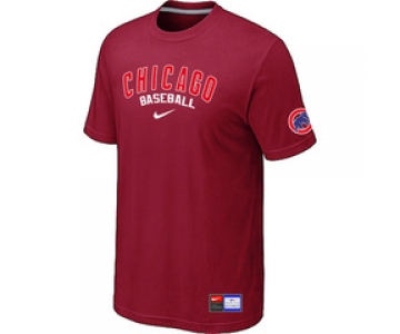 MLB Chicago Cubs Nike Red Short Sleeve Practice T-Shirt