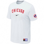 MLB Chicago Cubs Nike White Short Sleeve Practice T-Shirt