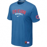 MLB Chicago Cubs Nike light Blue Short Sleeve Practice T-Shirt