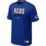 MLB Cincinnati Reds Nike Blue Short Sleeve Practice T-Shirt