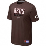 MLB Cincinnati Reds Nike Brown Short Sleeve Practice T-Shirt