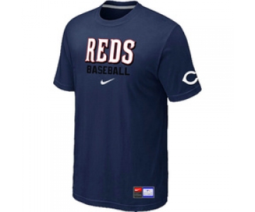 MLB Cincinnati Reds Nike D.Blue Short Sleeve Practice T-Shirt