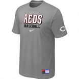 MLB Cincinnati Reds Nike L.Grey Short Sleeve Practice T-Shirt