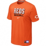 MLB Cincinnati Reds Nike Orange Short Sleeve Practice T-Shirt