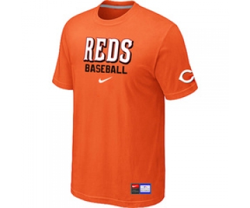 MLB Cincinnati Reds Nike Orange Short Sleeve Practice T-Shirt