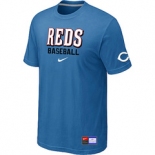 MLB Cincinnati Reds Nike light Blue Short Sleeve Practice T-Shirt