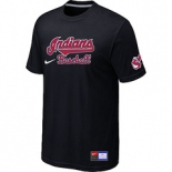 MLB Cleveland Indians Nike Black Short Sleeve Practice T-Shirt