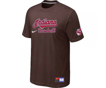 MLB Cleveland Indians Nike Brown Short Sleeve Practice T-Shirt