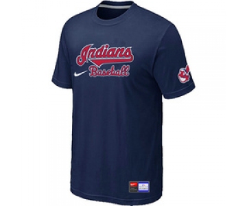 MLB Cleveland Indians Nike D.Blue Short Sleeve Practice T-Shirt