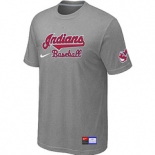 MLB Cleveland Indians Nike L.Grey Short Sleeve Practice T-Shirt