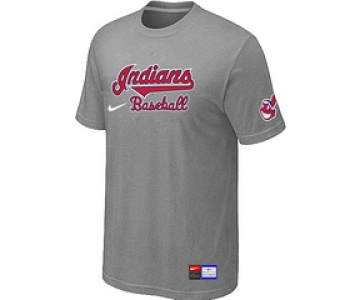 MLB Cleveland Indians Nike L.Grey Short Sleeve Practice T-Shirt