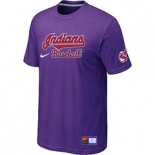 MLB Cleveland Indians Nike Purple Short Sleeve Practice T-Shirt