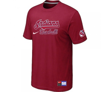 MLB Cleveland Indians Nike Red Short Sleeve Practice T-Shirt