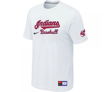 MLB Cleveland Indians Nike White Short Sleeve Practice T-Shirt