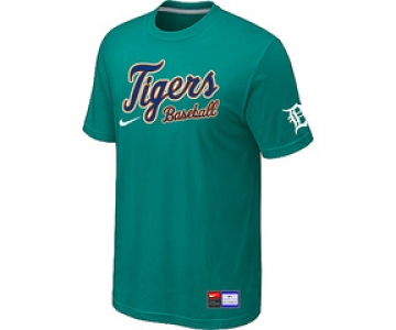 MLB Detroit Tigers Green Nike Short Sleeve Practice T-Shirt