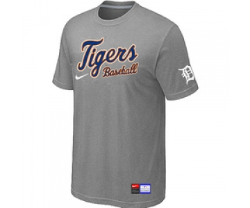 MLB Detroit Tigers L.Grey Nike Short Sleeve Practice T-Shirt