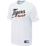 MLB Detroit Tigers White Nike Short Sleeve Practice T-Shirt