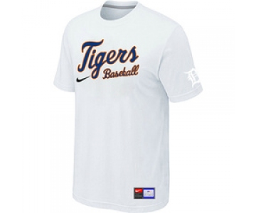 MLB Detroit Tigers White Nike Short Sleeve Practice T-Shirt