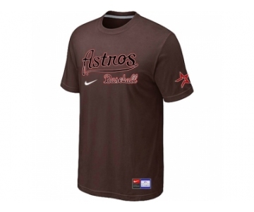 MLB Houston Astros Brown Nike Short Sleeve Practice T-Shirt