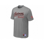 MLB Houston Astros L.Grey Nike Short Sleeve Practice T-Shirt