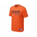 MLB Houston Astros Orange Nike Short Sleeve Practice T-Shirt